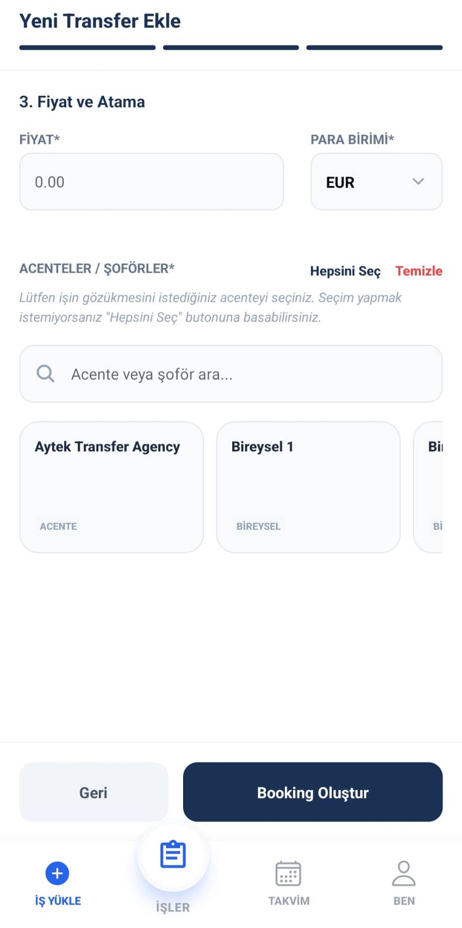 İş Ekleme Adım 3